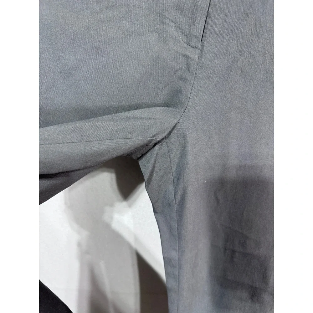 Worthington Women 12 Gray Pants Cropped Cuffed Dress Slacks Professional